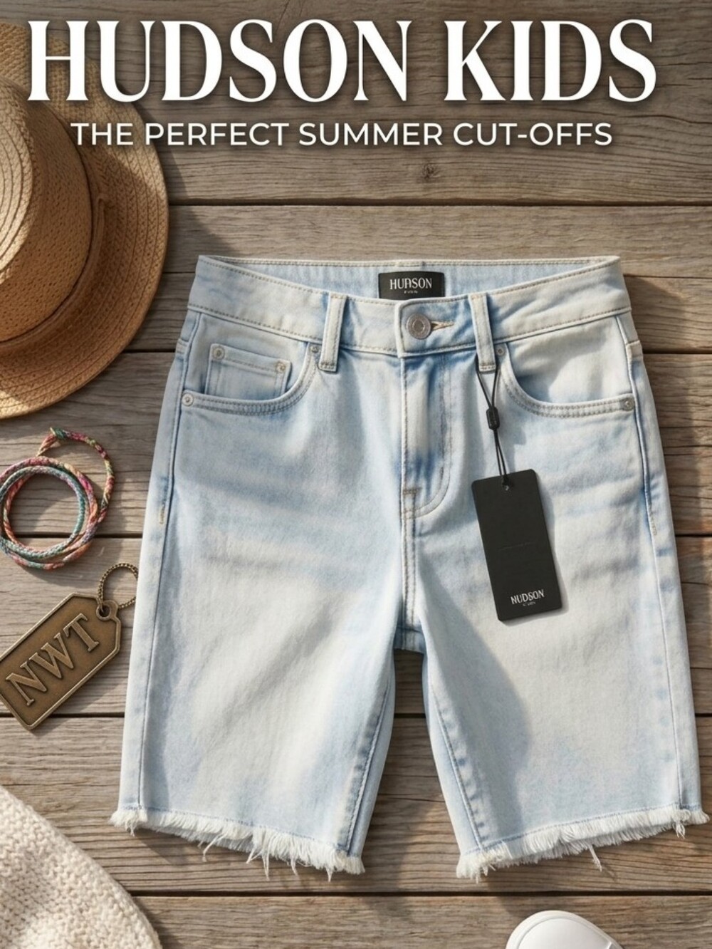 New! Bermuda Jean Shorts by Hudson Size 12